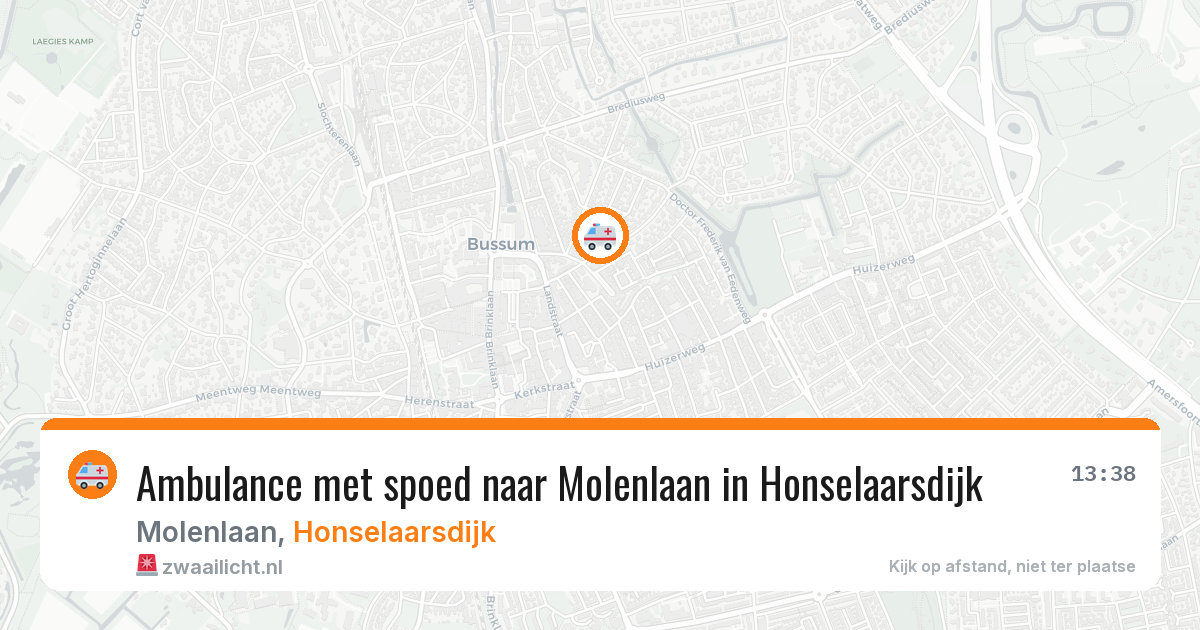 Ambulance met spoed naar Molenlaan in Honselaarsdijk — 25 jan 2026