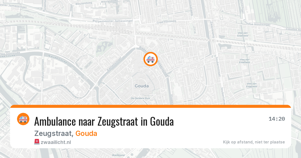 Ambulance naar Zeugstraat in Gouda — 12 jul 2026