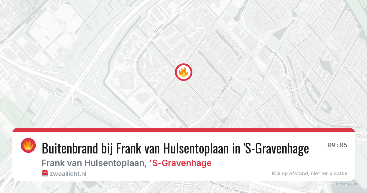 Buitenbrand bij Frank van Hulsentoplaan in 'S-Gravenhage — 29 mei 2026