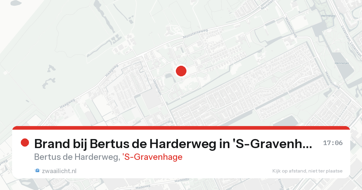 Brand bij Bertus de Harderweg in 'S-Gravenhage — 24 aug 2026