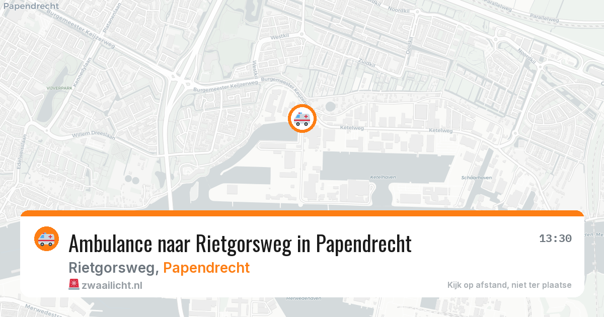 Ambulance naar Rietgorsweg in Papendrecht — 15 jun 2026