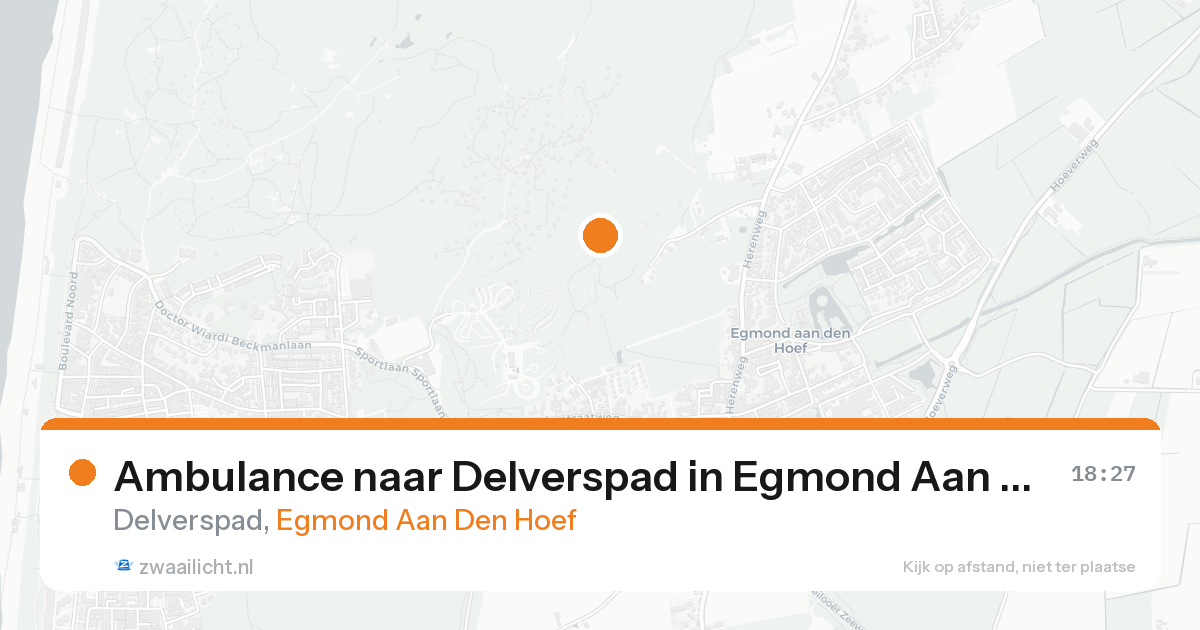 Ambulance naar Delverspad in Egmond Aan Den Hoef — 13 aug 2026