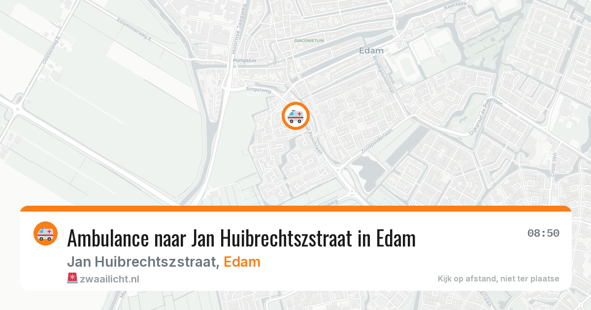 Ambulance naar Jan Huibrechtszstraat in Edam — 30 mrt 2026
