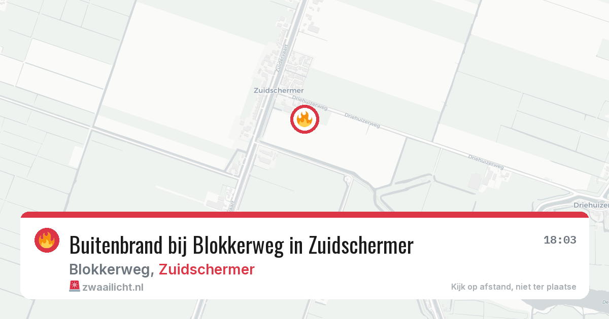 Buitenbrand bij Blokkerweg in Zuidschermer — 31 mei 2026