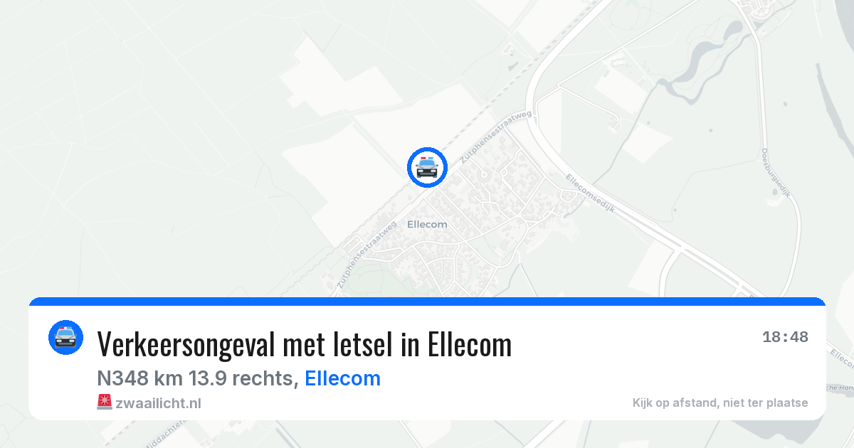 Verkeersongeval met letsel in Ellecom — 19 mei 2026