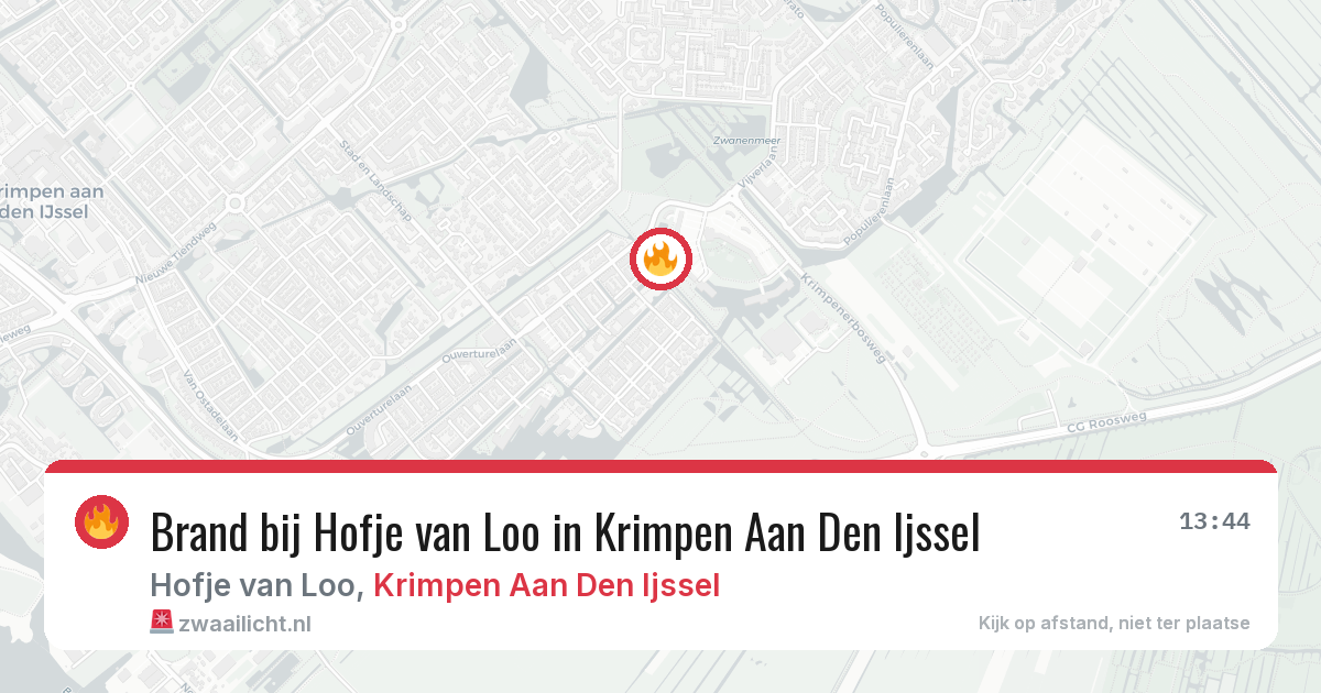 Brand bij Hofje van Loo in Krimpen Aan Den Ijssel — 16 mei 2026