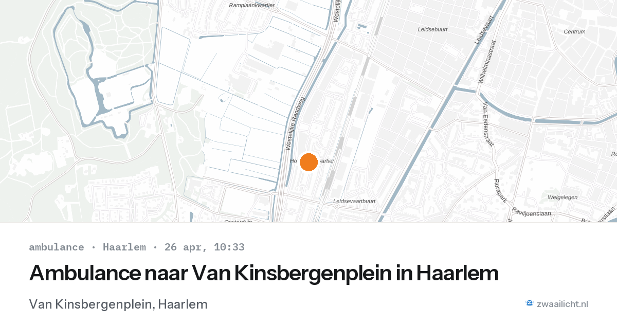 Ambulance naar Van Kinsbergenplein in Haarlem — 26 apr 2026