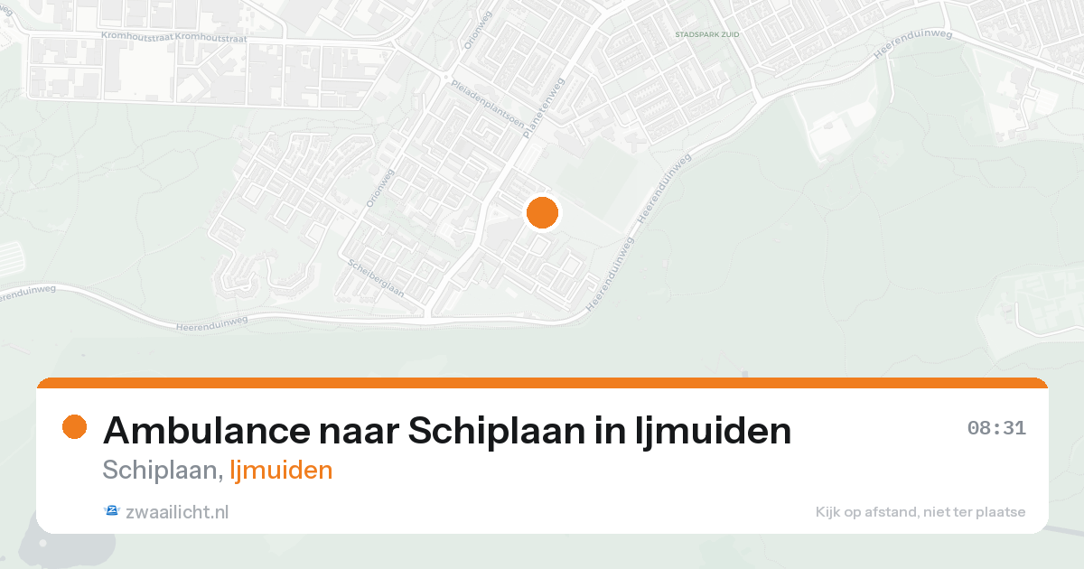 Ambulance naar Schiplaan in Ijmuiden — 15 aug 2026