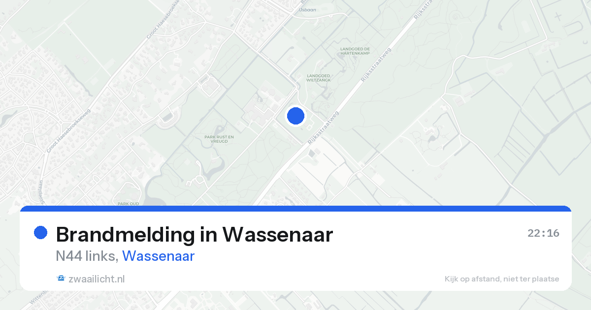 Brandmelding in Wassenaar — 15 aug 2026