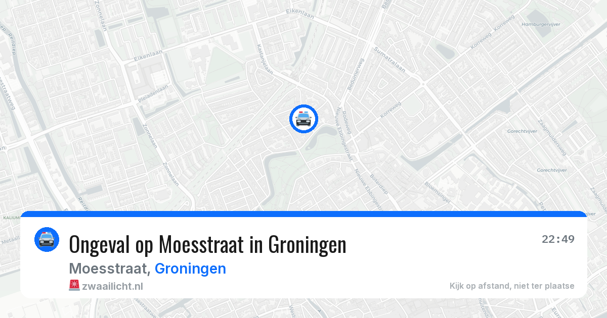 Ongeval op Moesstraat in Groningen — 15 jul 2026