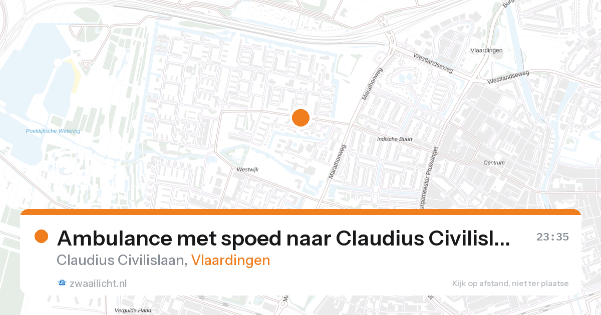 Ambulance met spoed naar Claudius Civilislaan in Vlaardingen — 25 aug 2026