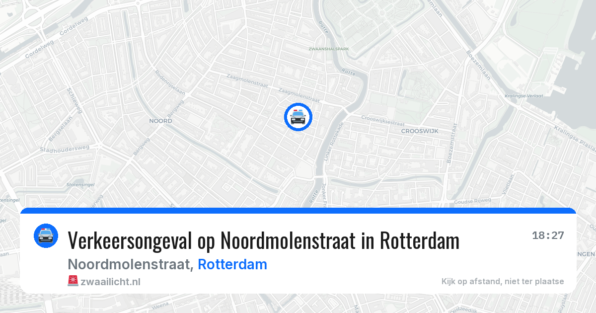 Verkeersongeval op Noordmolenstraat in Rotterdam — 13 mrt 2026