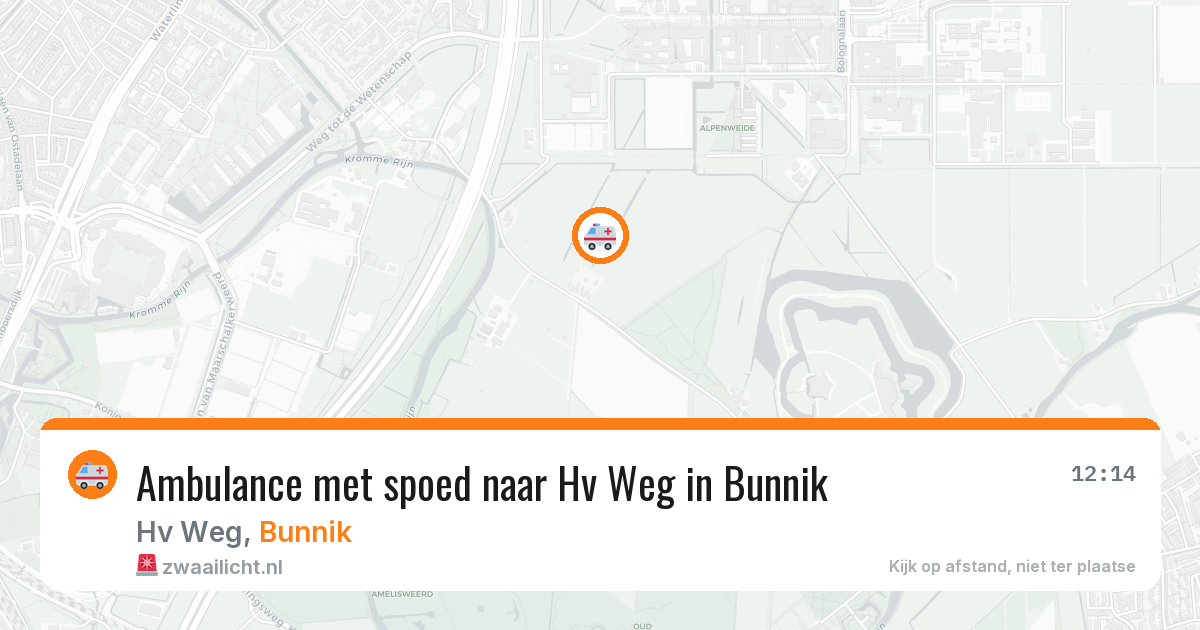 Ambulance met spoed naar Hv Weg in Bunnik — 6 mei 2026
