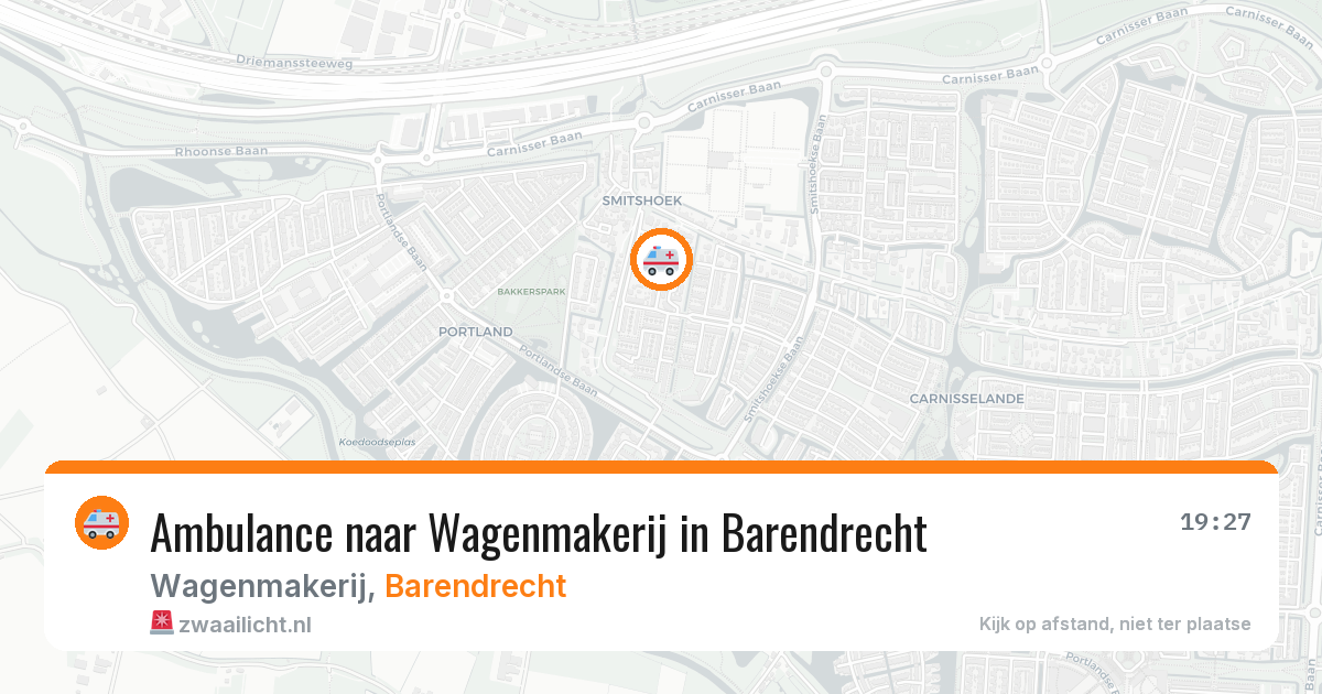 Ambulance naar Wagenmakerij in Barendrecht — 16 mei 2026