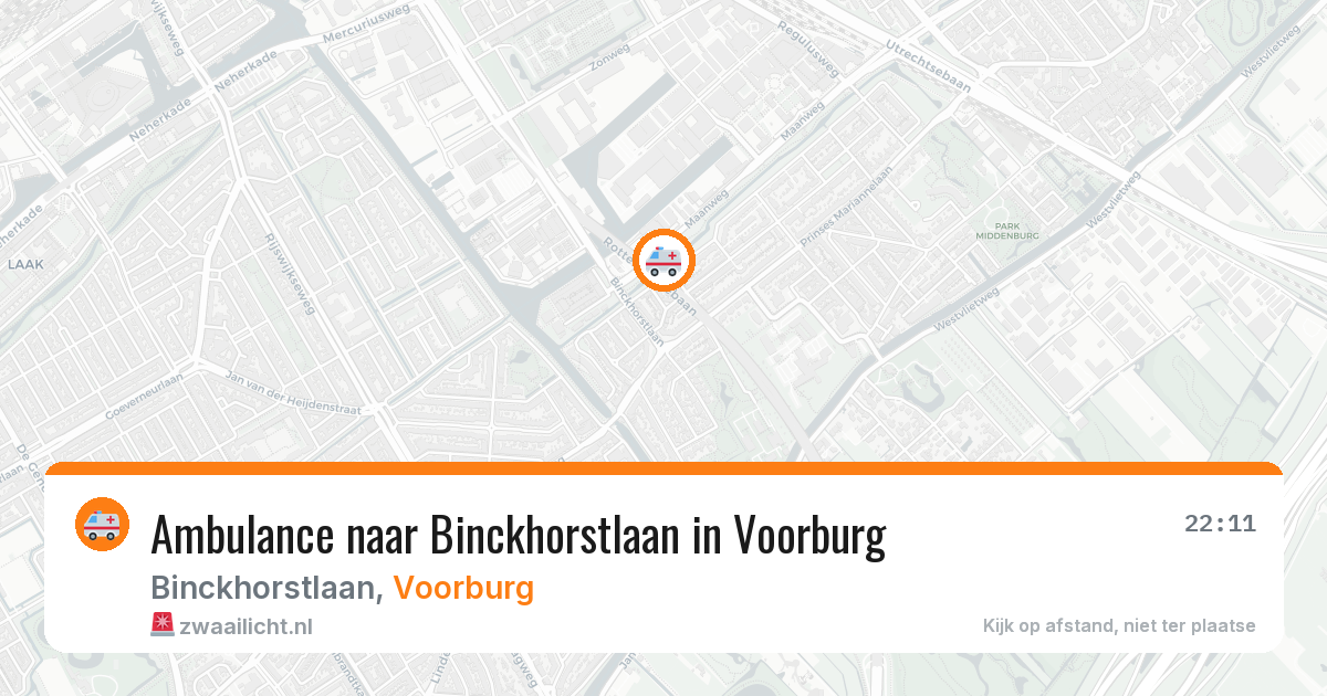 Ambulance naar Binckhorstlaan in Voorburg — 26 jun 2026