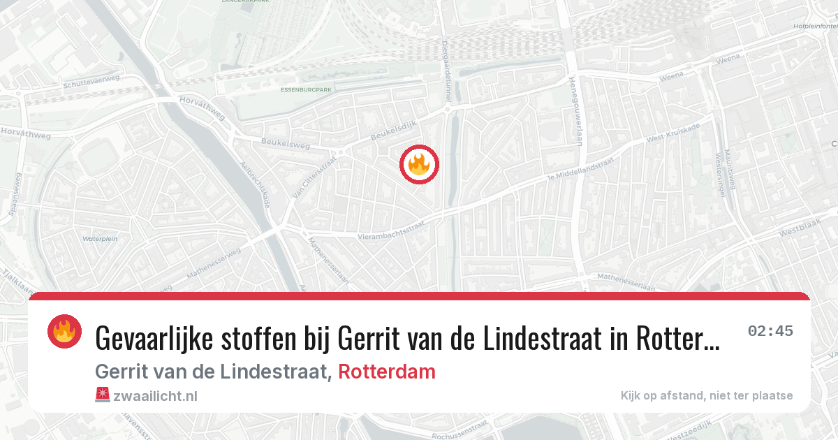 Gevaarlijke stoffen bij Gerrit van de Lindestraat in Rotterdam — 9 mei 2026