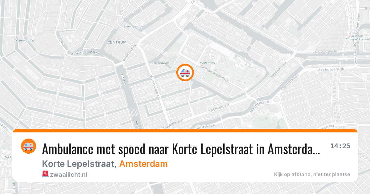 Ambulance met spoed naar Korte Lepelstraat in Amsterdam — 8 mei 2026