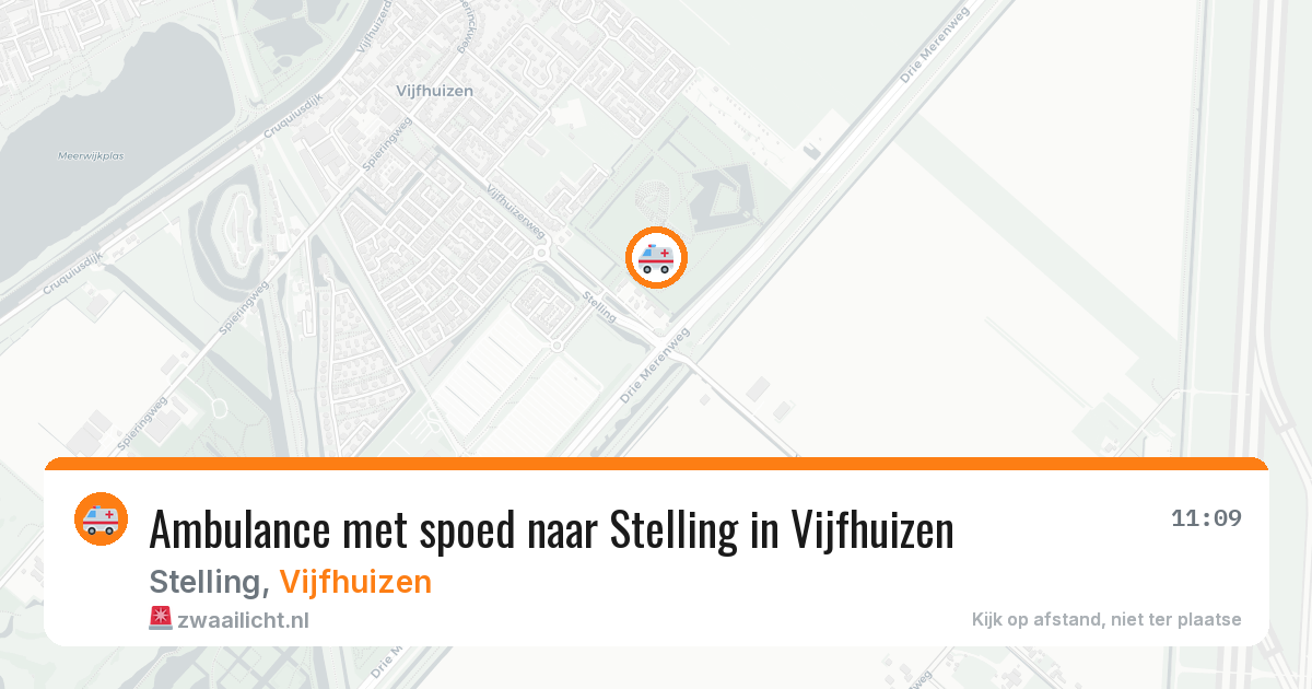 Ambulance met spoed naar Stelling in Vijfhuizen — 24 jan 2026