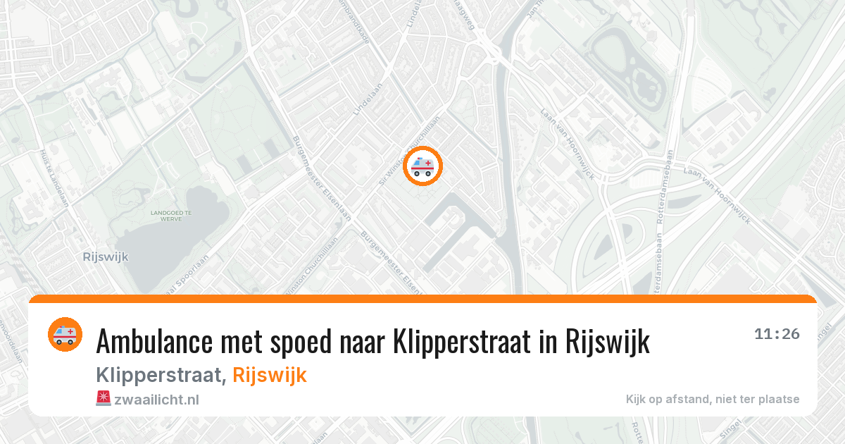 Ambulance met spoed naar Klipperstraat in Rijswijk — 2 aug 2026