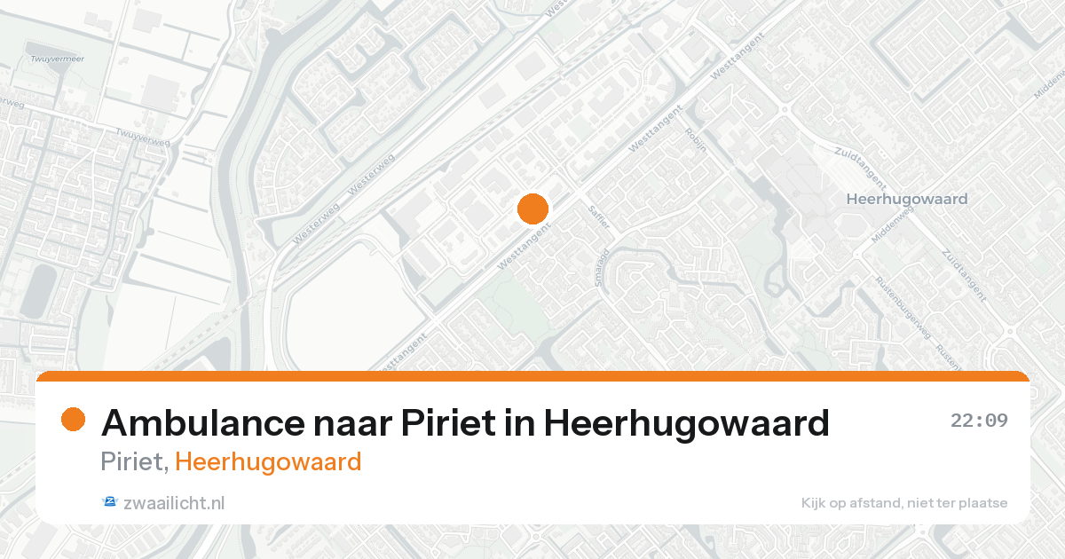 Ambulance naar Piriet in Heerhugowaard — 18 mei 2026