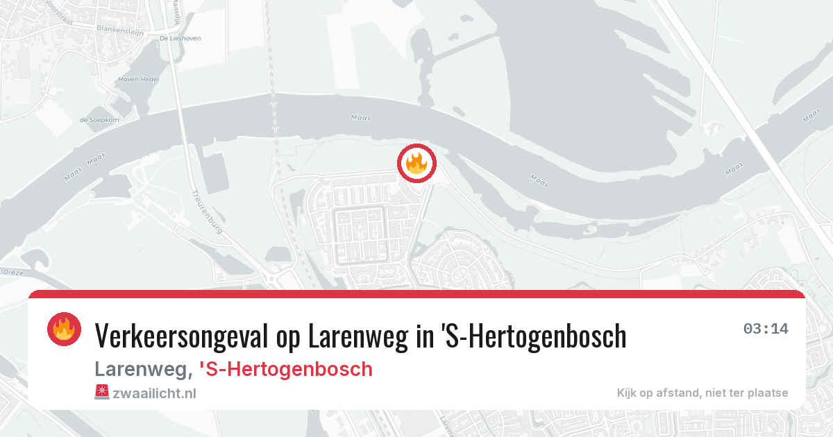 Verkeersongeval op Larenweg in 'S-Hertogenbosch — 31 jul 2026