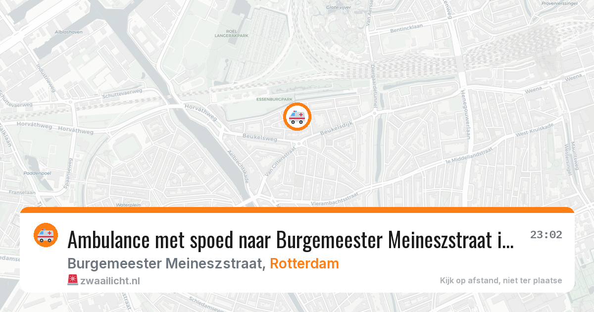 Ambulance met spoed naar Burgemeester Meineszstraat in Rotterdam — 16 mei 2026