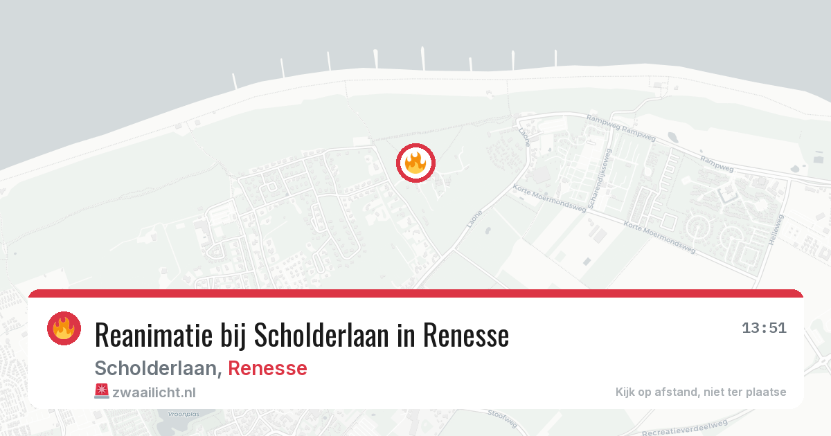Reanimatie bij Scholderlaan in Renesse — 14 mei 2026