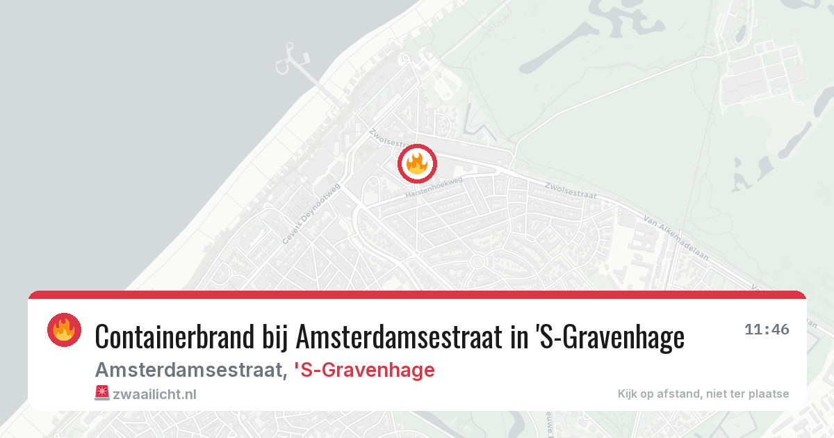 Containerbrand bij Amsterdamsestraat in 'S-Gravenhage — 27 jun 2026