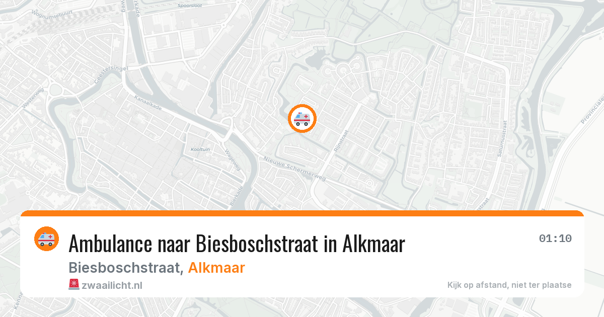 Ambulance naar Biesboschstraat in Alkmaar — 12 aug 2026