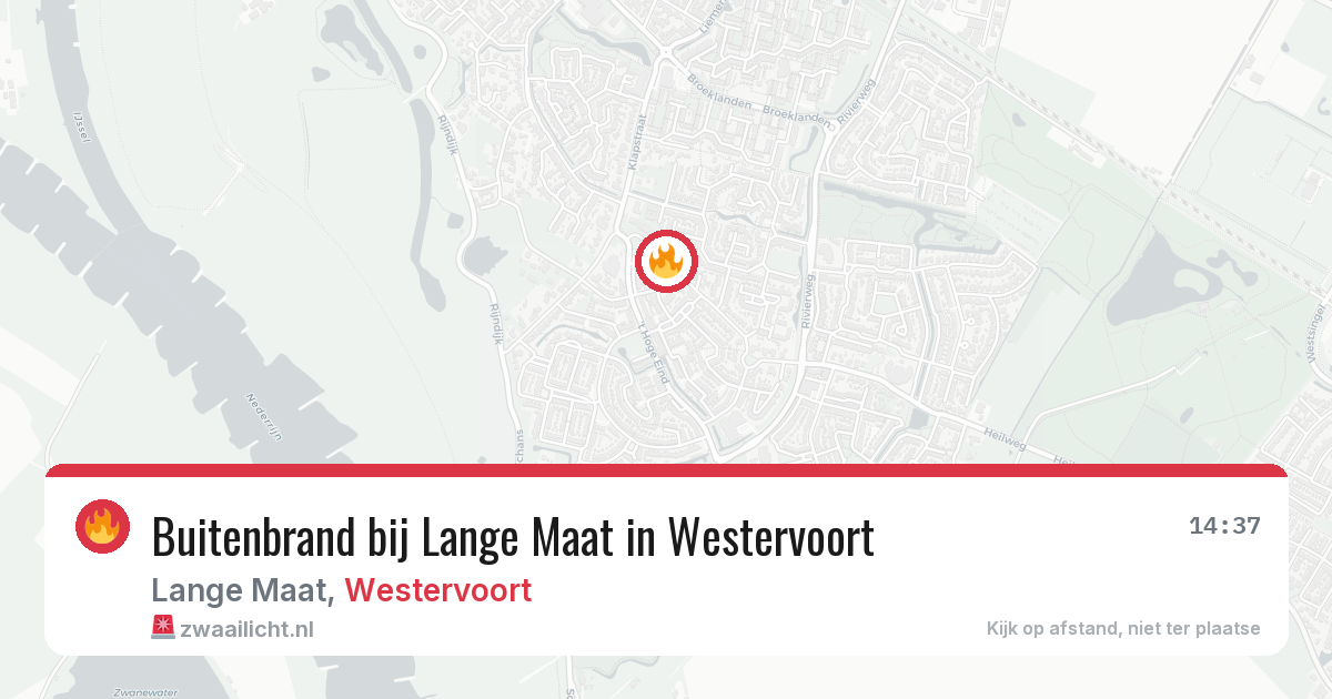 Buitenbrand bij Lange Maat in Westervoort — 21 apr 2026