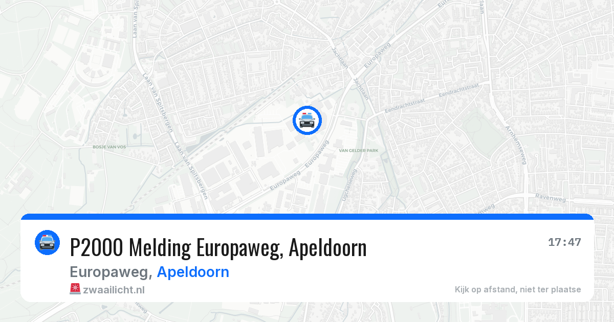 P2000 Melding Europaweg, Apeldoorn — 12 aug 2026