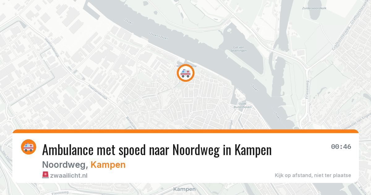 Ambulance met spoed naar Noordweg in Kampen — 24 apr 2026