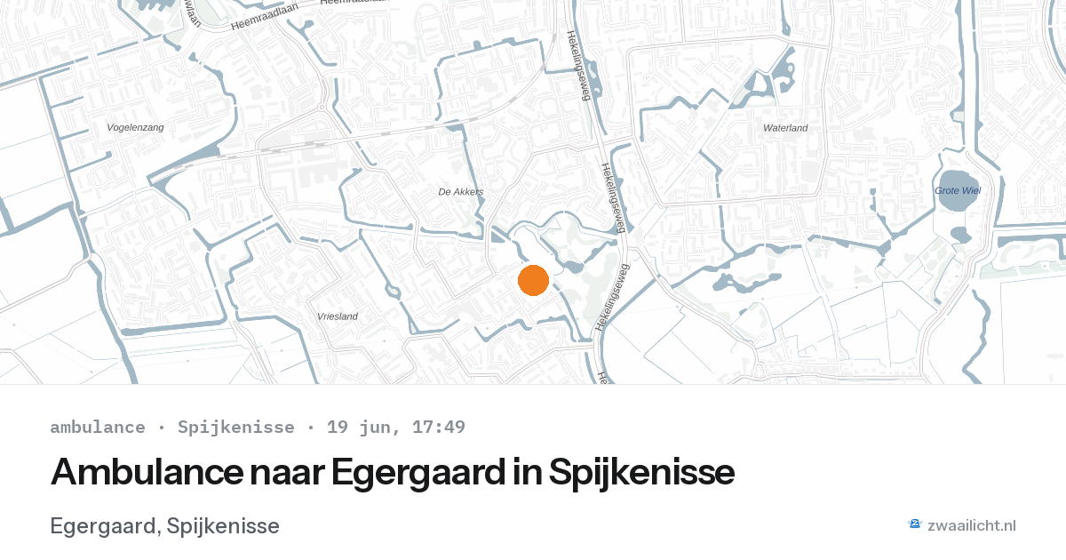 Ambulance naar Egergaard in Spijkenisse — 19 jun 2026