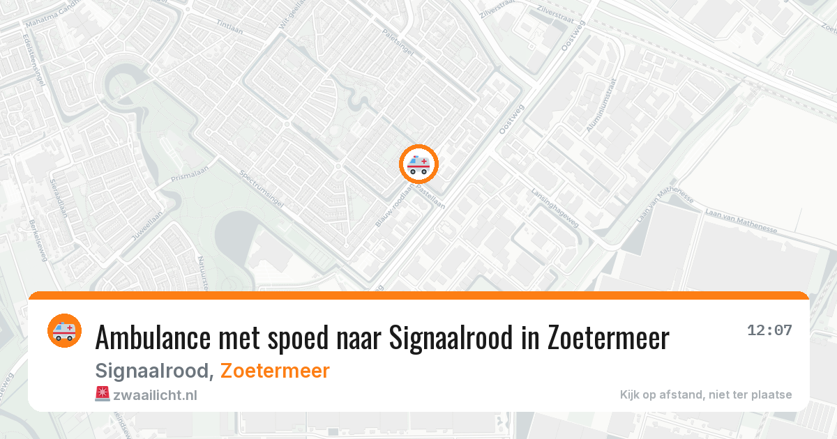 Ambulance met spoed naar Signaalrood in Zoetermeer — 10 aug 2026