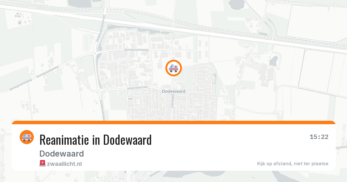 Reanimatie in Dodewaard — 15 jul 2026