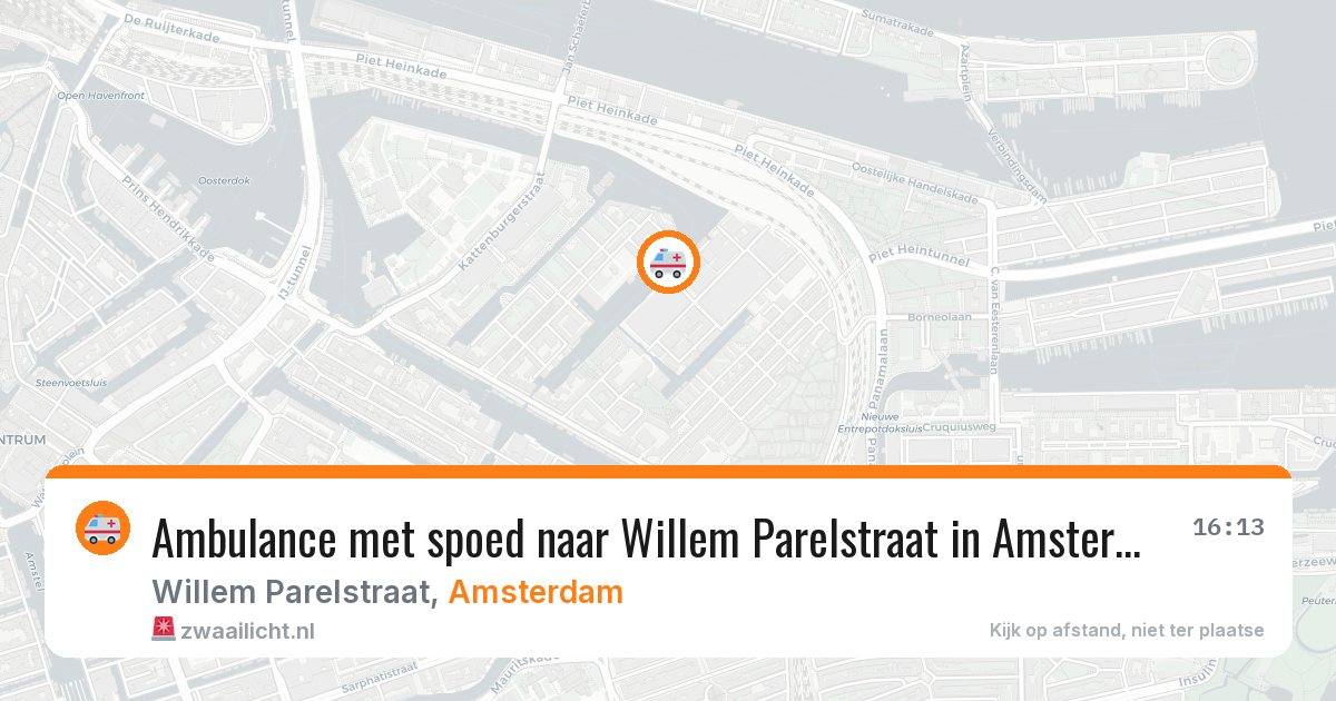 Ambulance met spoed naar Willem Parelstraat in Amsterdam — 10 mei 2026