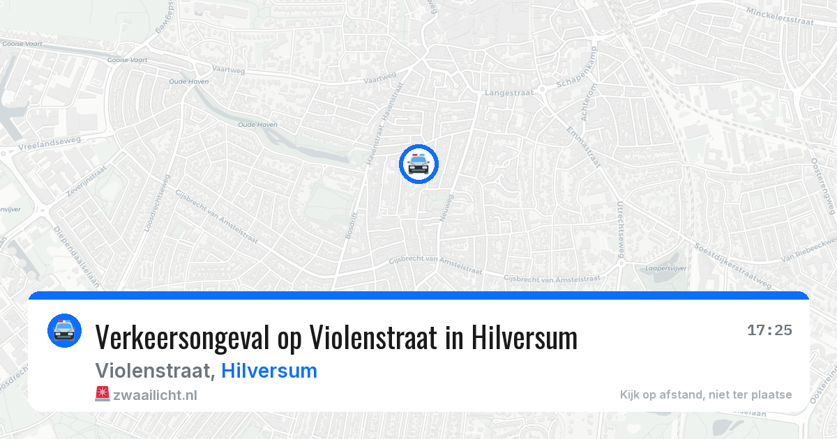Verkeersongeval op Violenstraat in Hilversum — 29 jun 2026