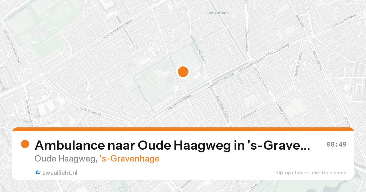 Ambulance naar Oude Haagweg in 's-Gravenhage — 30 mei 2026