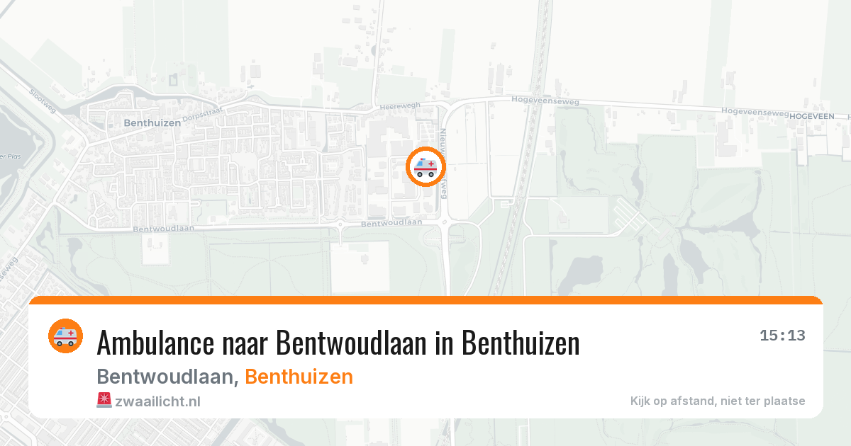 Ambulance naar Bentwoudlaan in Benthuizen — 25 apr 2026