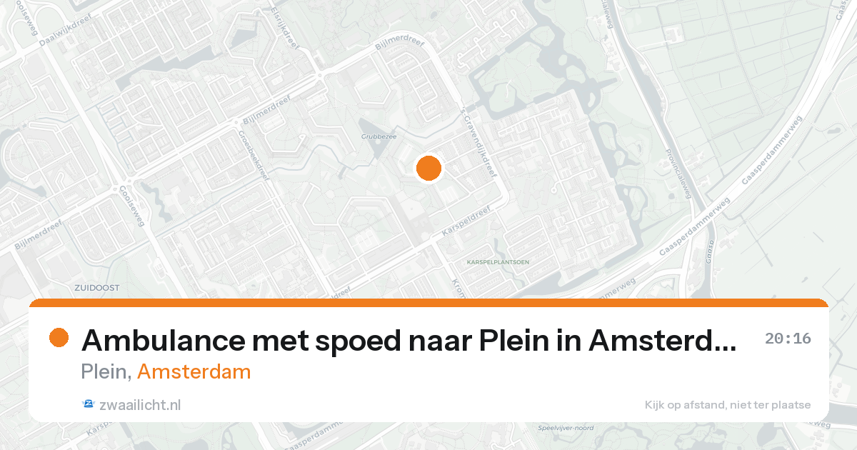 Ambulance met spoed naar Plein in Amsterdam — 19 jun 2026