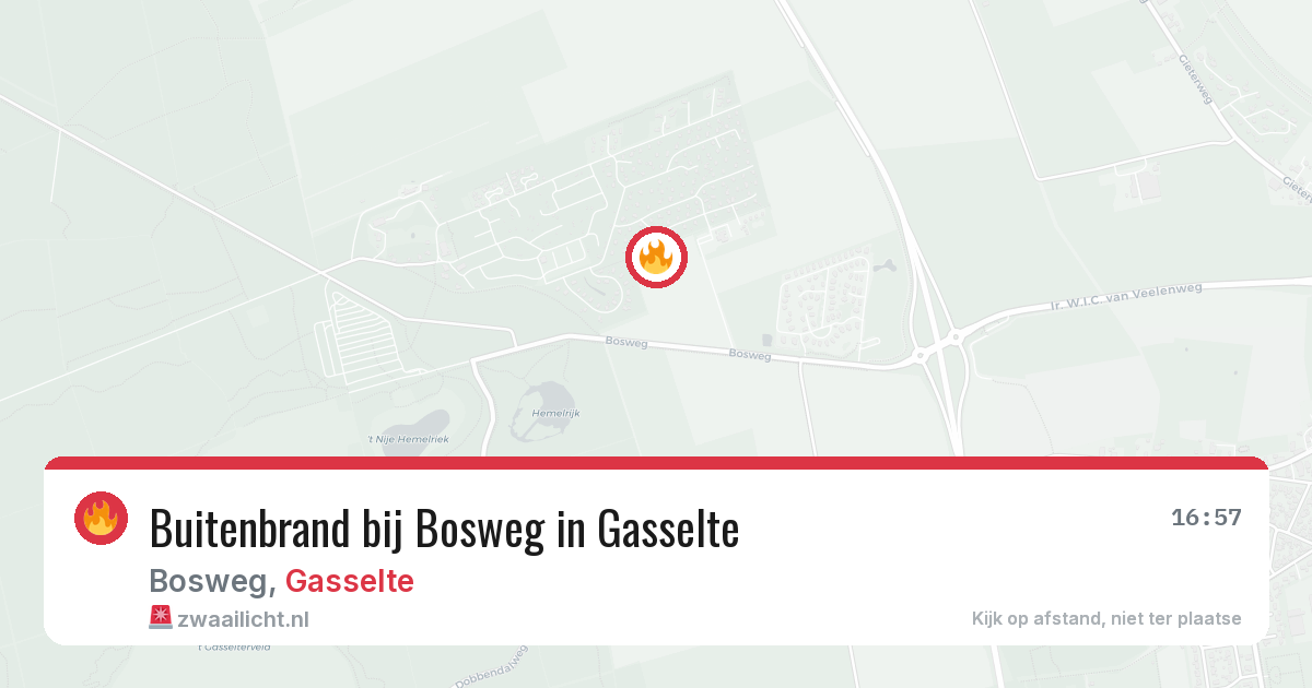 Buitenbrand bij Bosweg in Gasselte — 27 jul 2026