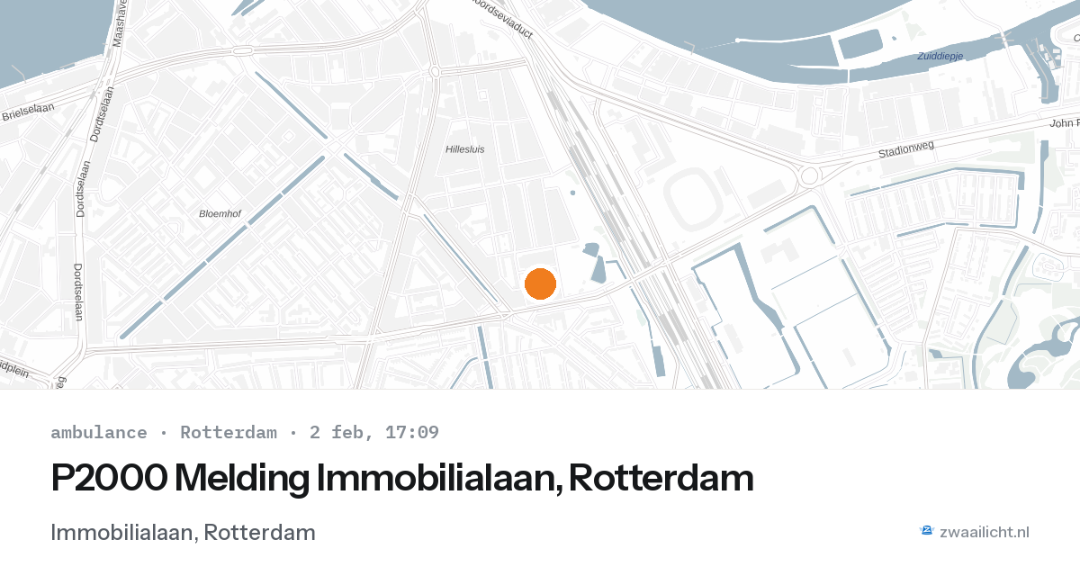 P2000 Melding Immobilialaan, Rotterdam — 2 feb 2026
