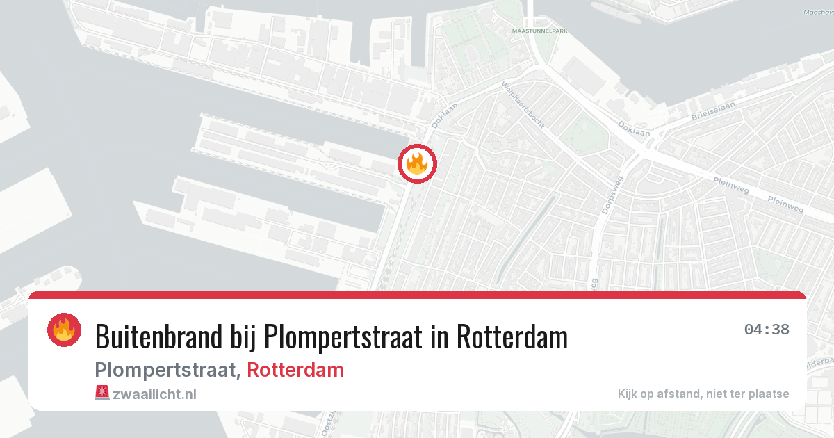 Buitenbrand bij Plompertstraat in Rotterdam — 20 jun 2026