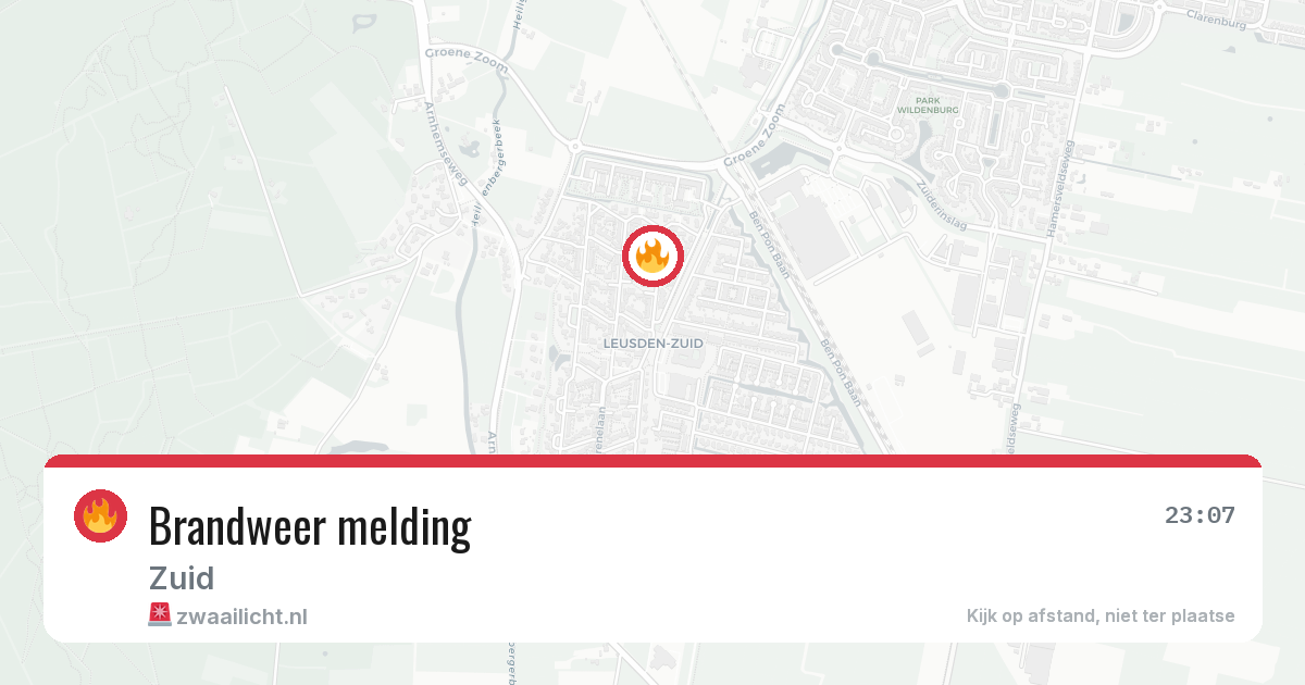 Brandweer melding — 15 mrt 2026