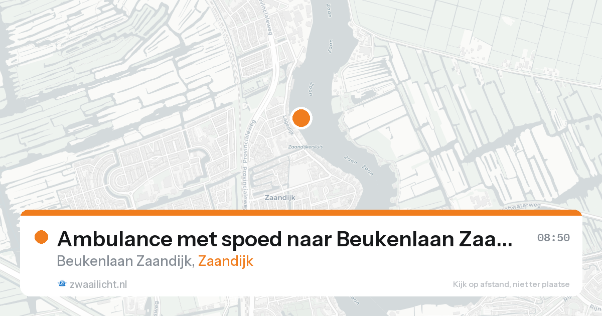 Ambulance met spoed naar Beukenlaan Zaandijk in Zaandijk — 26 mei 2026