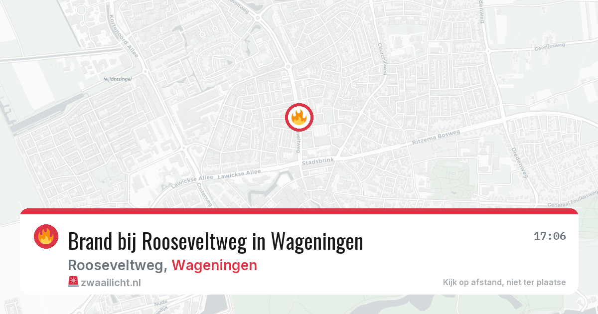 Brand bij Rooseveltweg in Wageningen — 27 jun 2026
