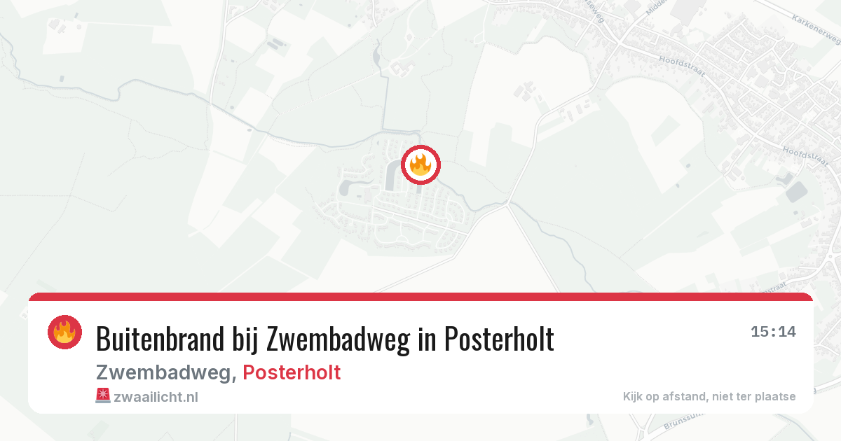Buitenbrand bij Zwembadweg in Posterholt — 7 apr 2026