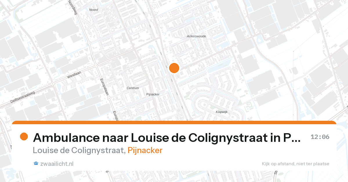 Ambulance naar Louise de Colignystraat in Pijnacker — 15 jun 2026