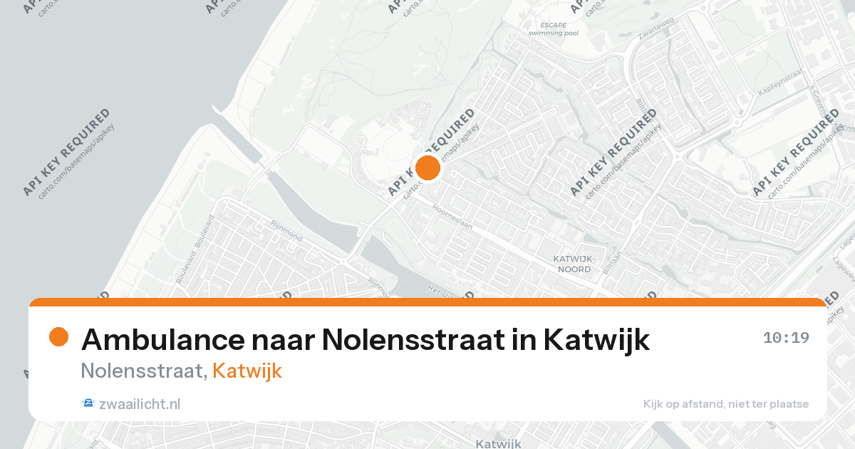 Ambulance naar Nolensstraat in Katwijk — 22 jul 2026