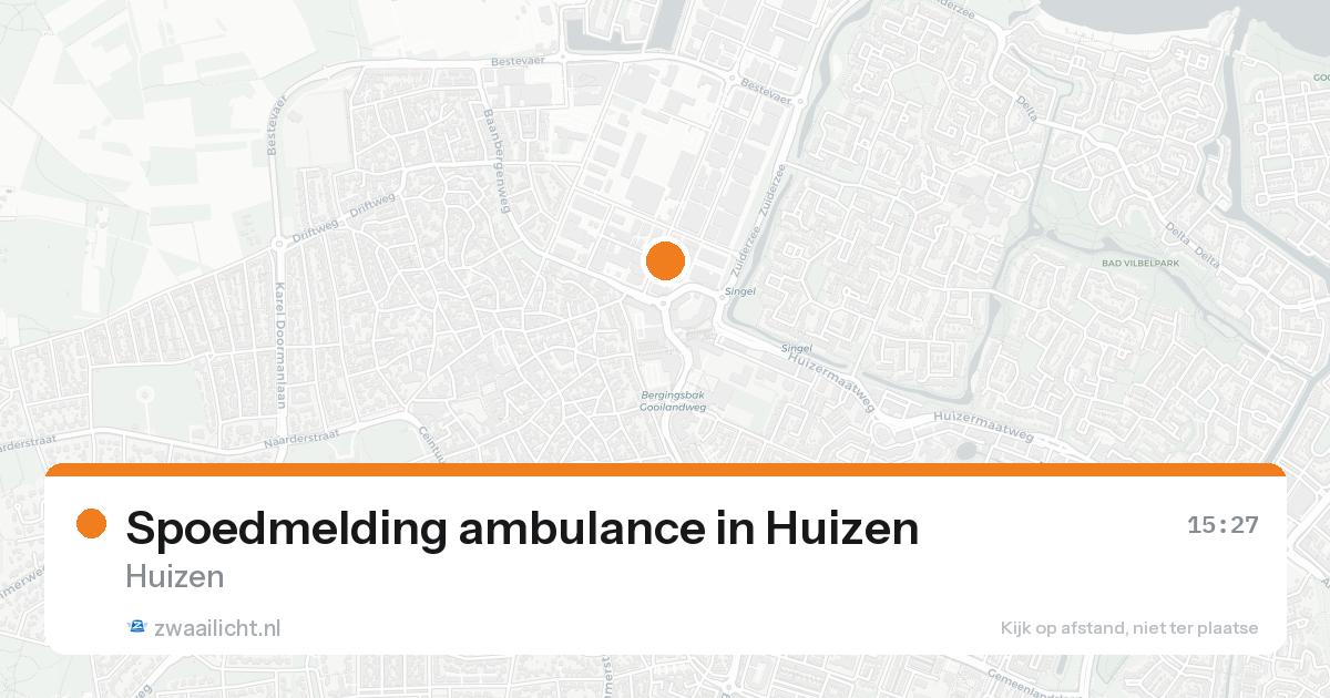Spoedmelding ambulance in Huizen — 15 aug 2026
